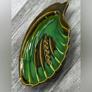 VTG Midcentury Nevco USI Ash Tray 2975 Ceramic Green Shell Japan